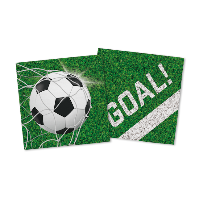 Feestbazaar Servetten Voetbal Goal (20st)