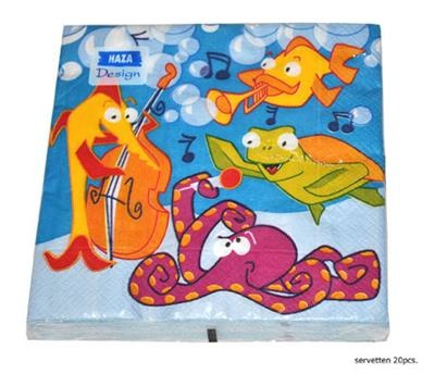 Feestbazaar Servetten Zeedieren (20st)