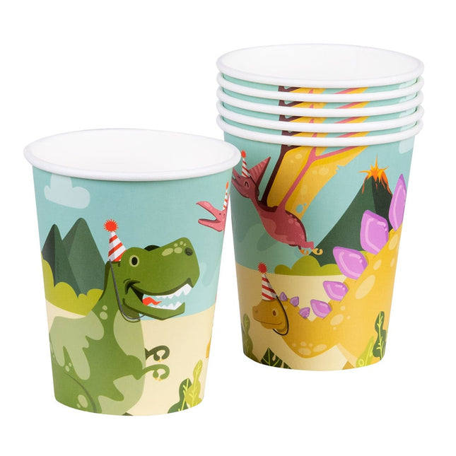 Feestbazaar Set 10 bekertjes Dino party