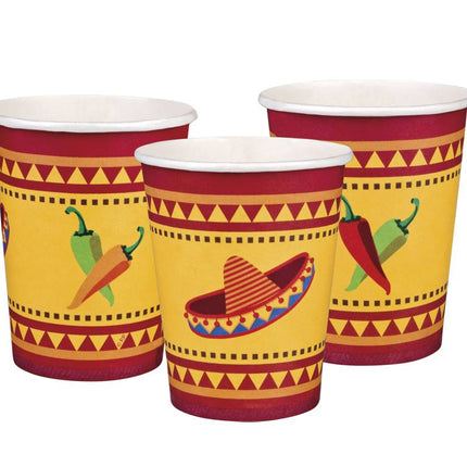 Feestbazaar Set 10 Bekertjes Fiesta Mexico (21 cl)