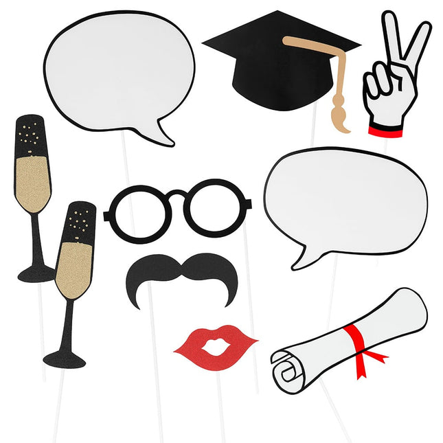 Feestbazaar Set 10 Photo Props Graduation