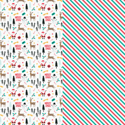 Feestbazaar Set 2 Rollen Kerst Inpakpapier Merry Xmas (70x200cm)
