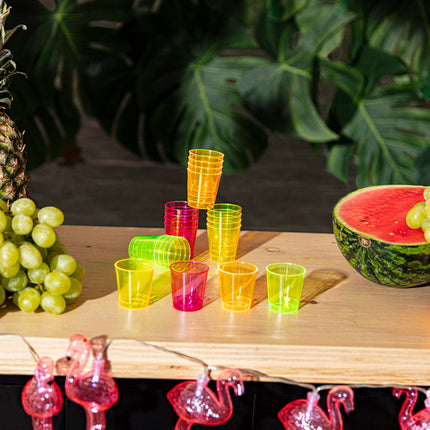 Feestbazaar Set 20 Shotglaasjes Neon