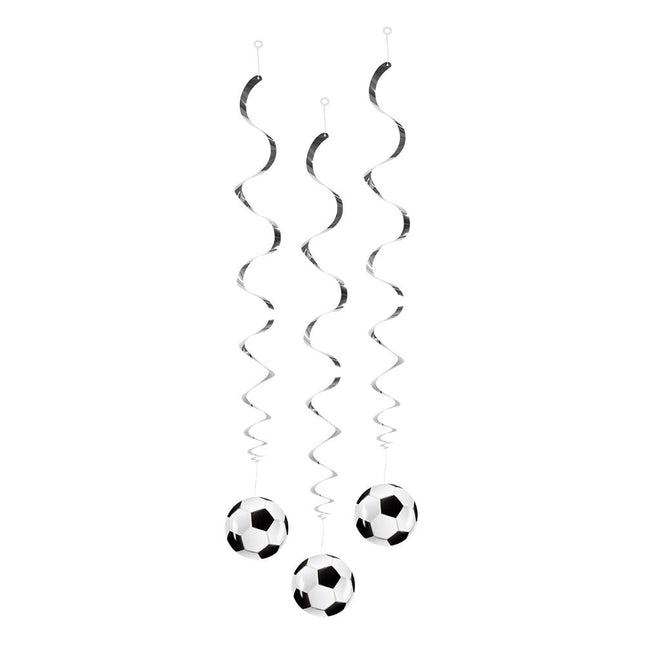 Feestbazaar Set 3 Decoratie Swirls Voetbal