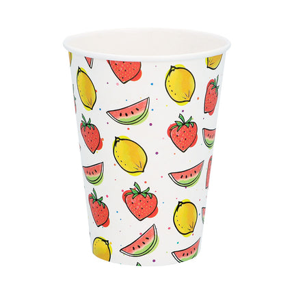 Feestbazaar Set Bekertjes Fruit Print 210ml (8st)