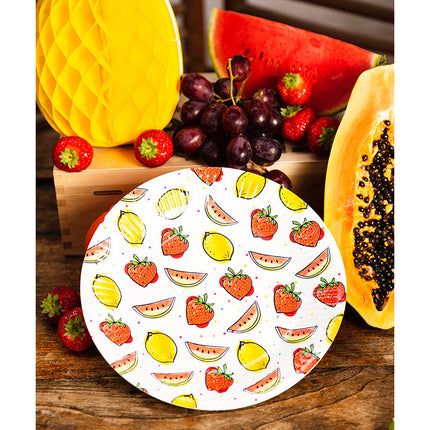 Feestbazaar Set Bordjes Fruit 23cm (8st)
