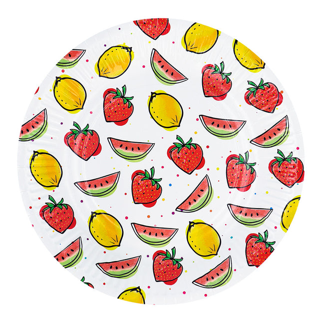 Feestbazaar Set Bordjes Fruit 23cm (8st)