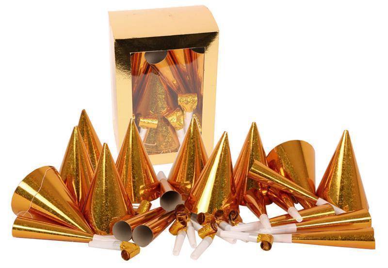 Feestbazaar Set Cotillons laser goud