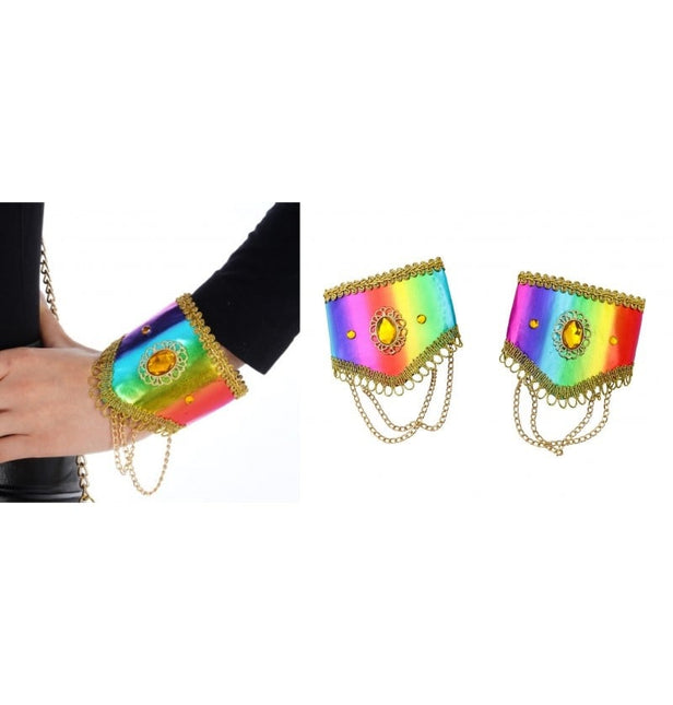 Feestbazaar Set Crazy Rainbow Cabaret Manchetten