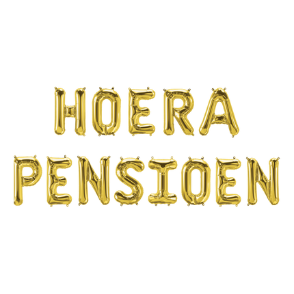 Feestbazaar Set Folie Ballonnen - Hoera Pensioen Goud