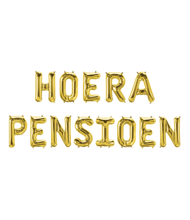 Feestbazaar Set Folie Ballonnen - Hoera Pensioen Goud