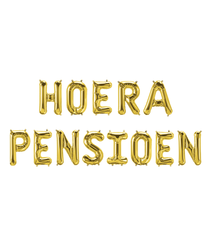 Feestbazaar Set Folie Ballonnen - Hoera Pensioen Goud