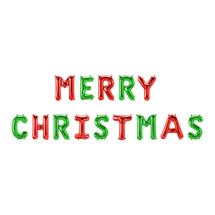 Feestbazaar Set Folie Ballonnen - Merry Christmas Letters
