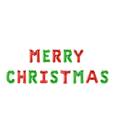 Feestbazaar Set Folie Ballonnen - Merry Christmas Letters
