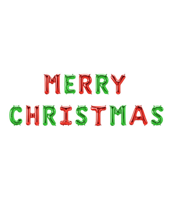 Feestbazaar Set Folie Ballonnen - Merry Christmas Letters