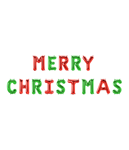 Feestbazaar Set Folie Ballonnen - Merry Christmas Letters