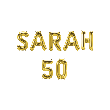 Feestbazaar Set Folie Ballonnen - Sarah 50 Goud