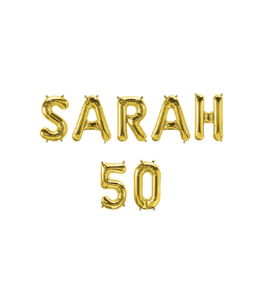 Feestbazaar Set Folie Ballonnen - Sarah 50 Goud