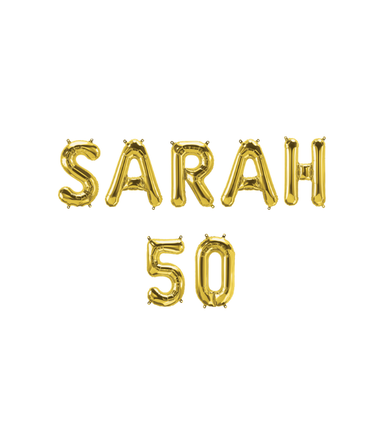 Feestbazaar Set Folie Ballonnen - Sarah 50 Goud