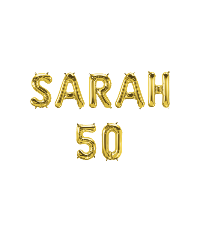 Feestbazaar Set Folie Ballonnen - Sarah 50 Goud