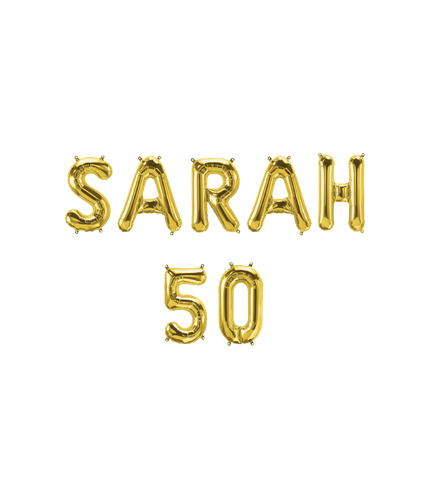 Feestbazaar Set Folie Ballonnen - Sarah 50 Goud