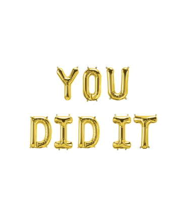 Feestbazaar Set Folie Ballonnen - You Did It Letters Goud