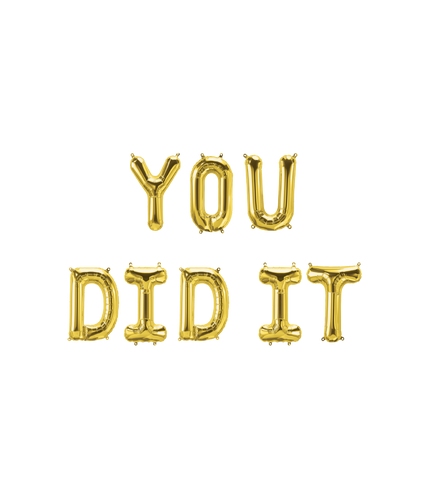 Feestbazaar Set Folie Ballonnen - You Did It Letters Goud