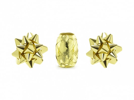 Feestbazaar Set Lint en Rozetten Metallic Goud