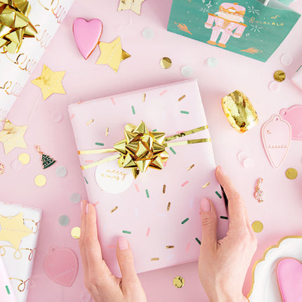 Feestbazaar Set Lint en Rozetten Metallic Goud