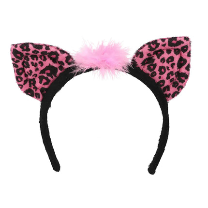 Feestbazaar Set Pink Leopard Dames