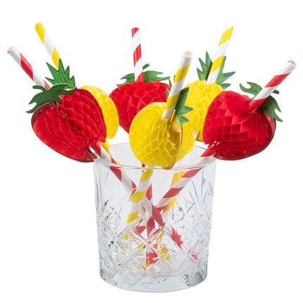 Feestbazaar Set Rietjes Fruit 20cm (6st)