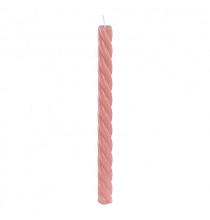 Feestbazaar Set Roze Spiraalvormige Kaars 26cm (2st)