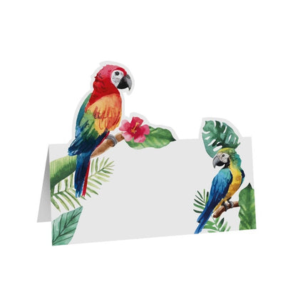 Feestbazaar Set Tafel Place Cards Papegaai (6st)