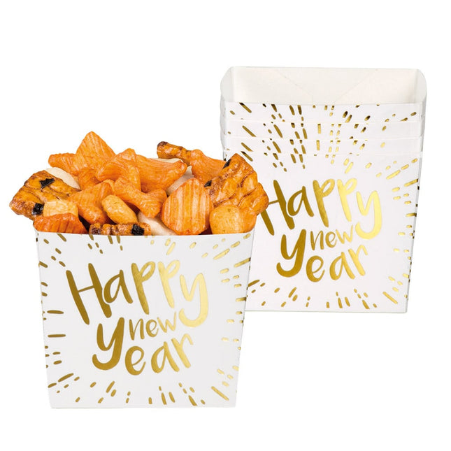Feestbazaar Set Traktatiebakjes Happy New Year (6st)
