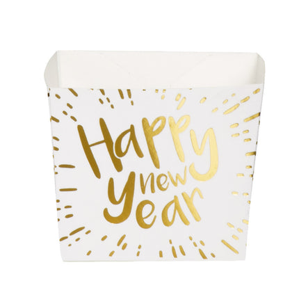 Feestbazaar Set Traktatiebakjes Happy New Year (6st)