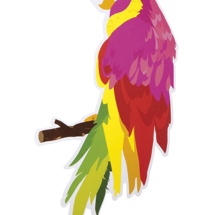 Feestbazaar Set tropische Hawaii Wanddecoratie (4 Stuks)