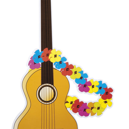 Feestbazaar Set tropische Hawaii Wanddecoratie (4 Stuks)