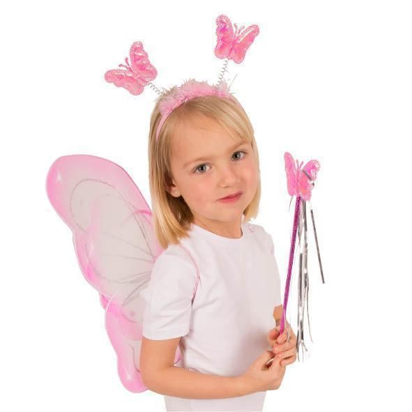 Feestbazaar Set vlinder roze