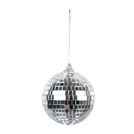 Feestbazaar Set zilveren Discoballen - 6 stuks