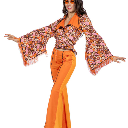 Feestbazaar Seventies Outfit Oranje Dames