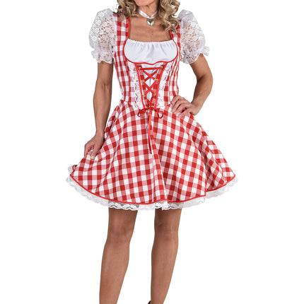 Feestbazaar Sexy Dirndl Rosie rood/wit