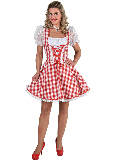 Feestbazaar Sexy Dirndl Rosie rood/wit