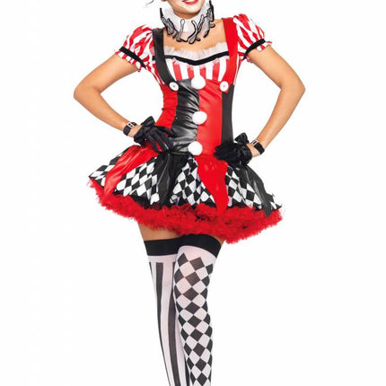 Feestbazaar Sexy Harlequin Clown Kostuum