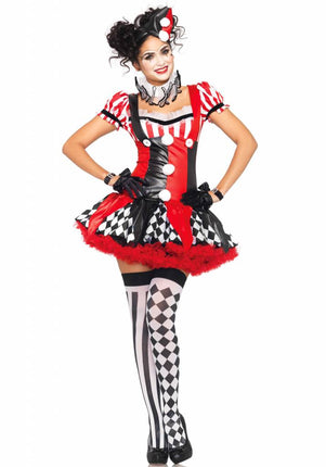 Feestbazaar Sexy Harlequin Clown Kostuum