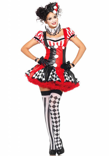 Feestbazaar Sexy Harlequin Clown Kostuum