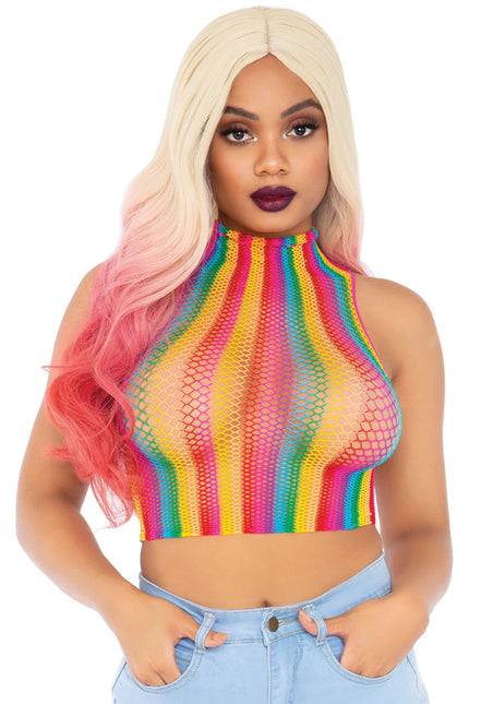 Feestbazaar Sexy Regenboog Crop Top 