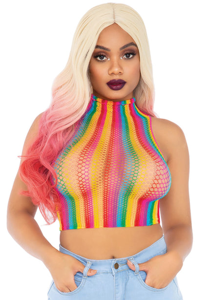 Feestbazaar Sexy Regenboog Crop Top 