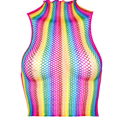 Feestbazaar Sexy Regenboog Crop Top 