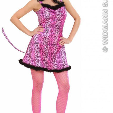 Feestbazaar Sexy roze luipaard kostuum