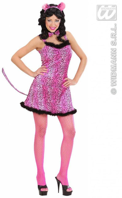 Feestbazaar Sexy roze luipaard kostuum